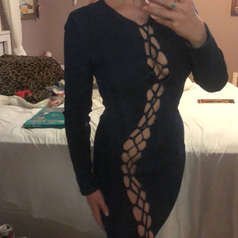 Fashion nova head to toe cut out jumpsuit